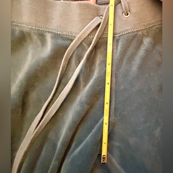 Juicy Couture dark teal wide-leg velour track pants - Picture 3 of 6